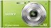 Sony DSC-W320G Digitalkamera (14 Megapixel, 26mm Carl Zeiss Vario Tessar Weitwinkelobjektiv mit 4fach optischem Zoom, 6,9 cm (2,7 Zoll) LC-Display) grün