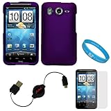 Purple Durable Protective Rubberized Crystal Hard Case Cover for AT&T Wirel ....