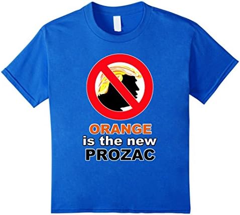Kids Orange is the New Prozac Parody Donald Trump T-Shirt 4 Royal Blue