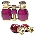 Adorama 4 x 30 Hamlet Opera Glass Binocular, Burgundy with Gold Trim