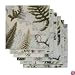 Rose Tree Willow Table Linens Set Of 6 Napkins, Fern