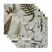 Rose Tree Willow Table Linens Set Of 6 Napkins, Fern