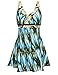 Nonwe Women's Floral Print Backless Shaping Body One Piece Swimwear Swimdress