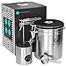 Coffee Gator Stainless Steel Container - Canister with co2 Valve, Scoop and Travel Jar - Medium, Silver