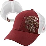Florida State Seminoles Women's New Era Jersey Shimmer Adjustable Trucker Mesh Strapback Hat