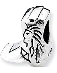 Reflection Beads Silver Lucky Cowboy Boot Entertainment Bead