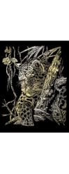 Gold Engraving Leopard
