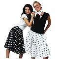 Rockn Roll Rock Kost�m schwarz mit passendem Schal, Rock n Roll Kost�m 50er Jahre Kleid Tellerrock
