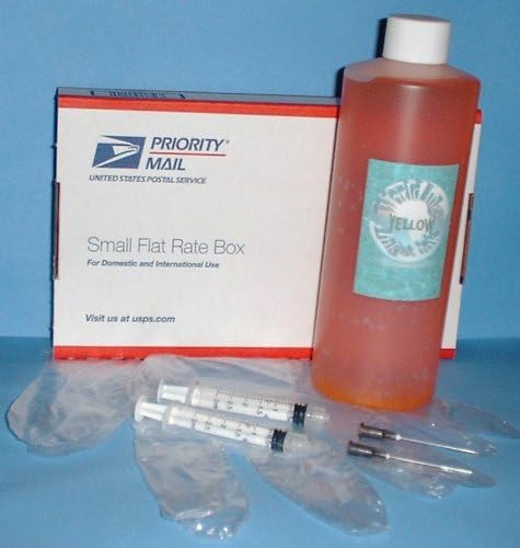 1 X 16 Oz Pint Yellow Ink Kit Refill Any Printer Hp Lex