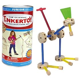Junior TinkerToy Building Set (66 pcs) by Back to Basics