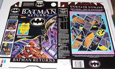  1992 Ralston Batman Returns Cereal Box Flat br10
