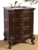 26 Sink Chest Vanity (Dark Brown) (35H x 26W x 21D)