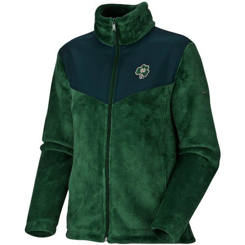 Notre Dame Plush Pass FZ, Forest/Navy, Large