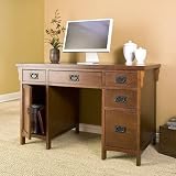 Mission Computer Desk in Mahogany Finish Southern Enterprises HO8808