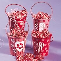 Dozen Valentine Pails With Chocolate Hearts