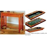 Review AtHomeMart  / All in One Oak Finish Game Roulette Blackjack Craps Table Bar