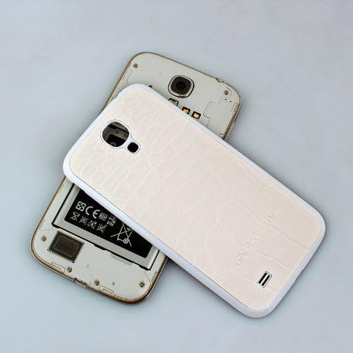 TONYYAN Samsung Galaxy S4 White Crocodile Pattern Replacement Battery Cover Back Housing Battery Door Rear Case Plastic for Galaxy S IV Galaxy SIV i9500