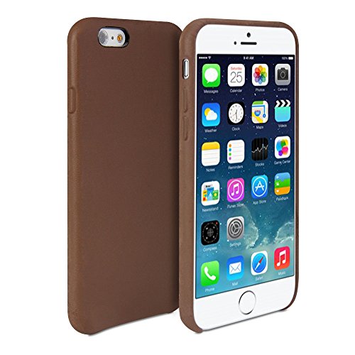 GMYLE Genuine Aniline Leather Case Cover for Apple iPhone 6 / 6s (4.7 inch) , Brown