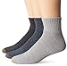Gold Toe Men's Arch 360 Sierra Quarter (Pack of 3), Denim/Grey Marl/Black, Sock Size:10-13/Shoe Size: 6-12