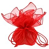10 Designer Organza Fabric Gift Bags Pou...