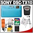 Sony Cyber-Shot DSC-TX10 Shock & Waterproof Digital Camera (Blue) with 8GB Card + Battery + Floating Strap + Case + Tripod + Accessory Kit Sony Cyber-Shot DSC-TX10 Shock & Waterproof Digital Camera (Blue) with 8GB Card + Battery + Floating Strap + Case + Tripod + Accessory Kit