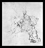 Rembrandt Harmensz. van Rijn (Haman obtained an order to destroy the Jews) Gold Wood-Mounted Art Poster Print - 13