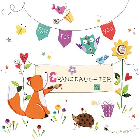 Owl & Fox Birthday Card - Just For You Granddaughter