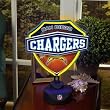 Neon Shield Table Lamp-Chargers
