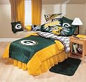 NFL Logo- Green Bay Packers Comforter , Pillowcase and Sheet Set Twin Size