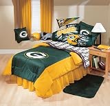 NFL Logo- Green Bay Packers Comforter , Fitted Sheet and Pillowcase Set Twin Size