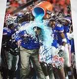 Urban Meyer Autographed Florida Gators National Champs 16x20 Gatorade Photo w 06 NAT CHAMPS