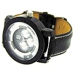 New Men's luxury black Roulette bling watch big heavy large mans urban fashion designer