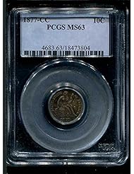 Coins: 1877 Liberty Head Dime PCGS MS-63