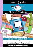 Year In Review 12 x 12 Digital Scrapbooking Quickpage Template Collection CD