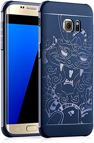 Samsung S7 Edge Case, Lteng Dragon 3d Design Shockproof Back Cover Case Ultra Slim Soft Silicone Protective Case for Samsung Galaxy S7 Edge (3d blue)