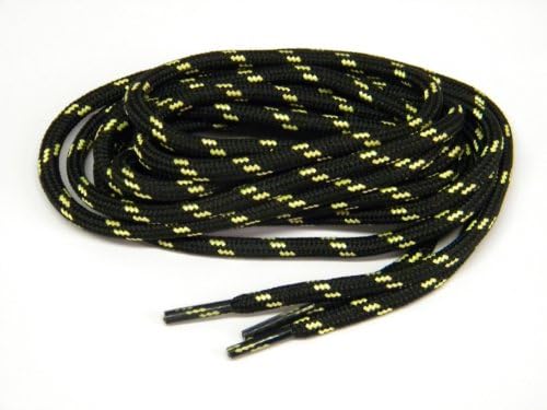Heavy Duty Kevlar Reinforced Boot Laces Shoelaces (Black W/natural) 2 Pair Kit