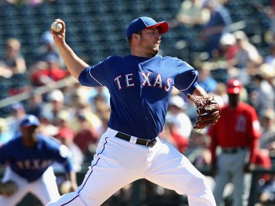 Los Angeles Angels of Anaheim v Texas Rangers, SURPRISE, AZ - MARCH 02: Tommy Hunter Photographic Poster Print by Christian Petersen, 9x12