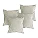 Deconovo Decorative Cushion Cover for Patio Chair - Faux Linen, Square Throw Pillow Case (Cream, 18x18 in, Set of 4)