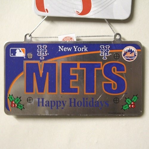 New York Mets MLB License Plate Christmas Ornament