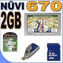 Garmin Nuvi 670 (0100054030) Portable GPS Vehicle Navigation System w/ 4.3" Wide LCD Touchscreen 2GB SD BigVALUEInc Accessory Saver Bundle + MORE