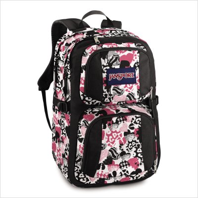 Jansport The Merit Backpack (Black/White Bleeding Heart)
