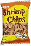 Calbee Shrimp Chips, Hot Garlic, 3.3-Ounce Packages (Pack of 12)