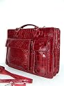 Leather Briefcase / business pocket with belt / for Folder / laptop suitable, Italy