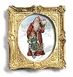Father Christmas - Gold Frame Magnet with pop-out easel (2-3/4" x 2-1/2")