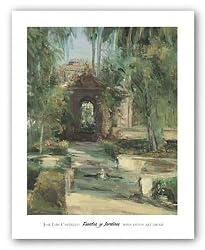 Fuentes y Jardine by Jose Castrillo 30"x37.5" Art Print Poster