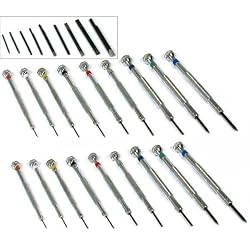 18pc Screwdrivers & Blades Pocket Watch Clock Repairs