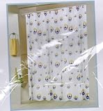 Peace Sign Fabric Shower Curtain with 12 Resin Shower Curtain Hooks