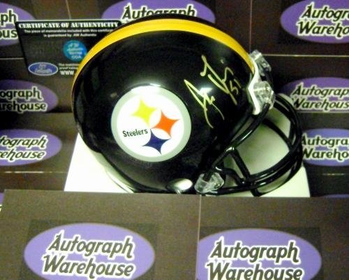 James Farrior Autographed/Hand Signed Pittsburgh Steelers Mini Helmet