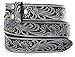 BS220 Western Floral Engraved Embossed Tooled Genuine Leather Belt Strap w/Snaps 1 1/2