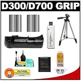 Digital Concepts MB-D10 Vertical Multi-Power Battery Grip + 2 EN-EL3e Batteries + Tripod + Accessory Kit for Nikon D300 & D700 Digital SLR Cameras